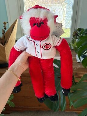 Cincinnati Reds Rally Monkey Plush Forever Collectibles Jersey Monkey MLB